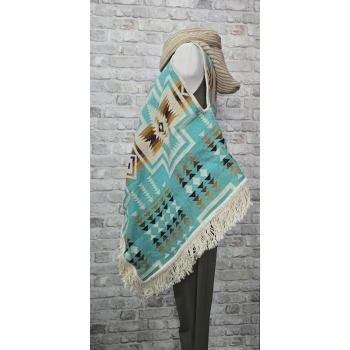 Poncho ekwadorskie - kamizelka ze 100% wełny owczej .